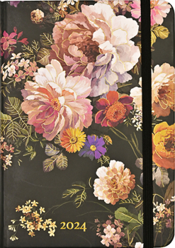 Calendar 2024 Midnight Floral Engagement Calendar Book