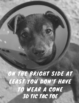 Paperback On The Bright Side At Least You Don't Have To Wear A Cone: 24 3D Tic Tac Toe Pages Book