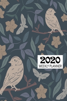 Paperback 2020 Weekly Planner: At-a-glance Week-per-Page Diary With Journal Pages, January-December (Blue Bird cover) Book