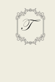 T: Monogrammed Journal-150 pages- Lined with numbered pages- Perfect Personalized Gift-Personalized Diary or Monogrammed Notebook