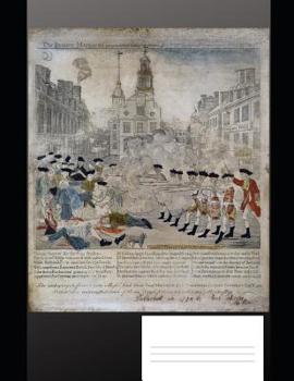Paperback College Ruled Notebook - Boston Massacre Cover, 200 Pages Book
