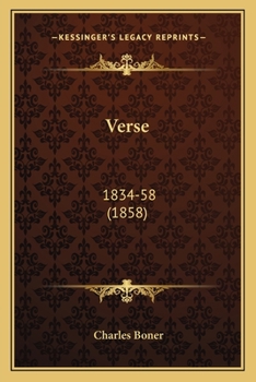 Paperback Verse: 1834-58 (1858) Book
