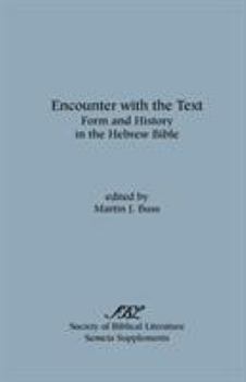 Paperback Encounter with the Text: Form and History in the Hebrew Bible Book