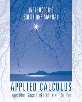 Paperback Instructor's Solutions Manual for APPLIED CALCULUS 4TH EDITION 9780470170533 Book