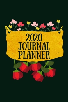 Paperback 2020 Planner: journal planner Calendar Schedule Organizer with floral cover glossy Finish Book