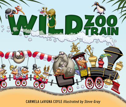 Hardcover Wild Zoo Train Book