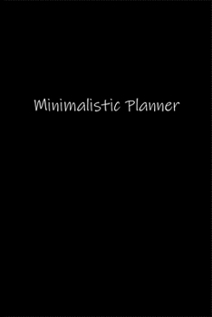Paperback Minimalistic Planner: Planner or Notebook (6x9 inches) with 120 doted pages. Book