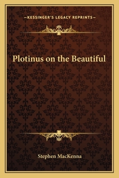 Paperback Plotinus on the Beautiful Book