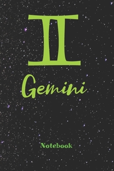 Paperback Gemini Zodiac Sign Notebook: Astrology Journal, Horoscope Notepad, Notes, 120 Pages, blanc lined, 6" x 9" diary Book