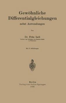 Paperback Gewöhnliche Differentialgleichungen Nebst Anwendungen [German] Book