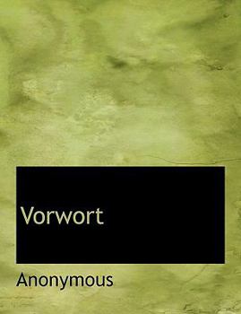 Paperback Vorwort [Large Print] Book