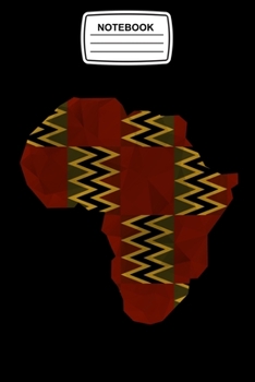 Notebook: Africa Map, Kente Pattern Ghana Journal Notebook Blank Lined Ruled 6x9 120 Pages