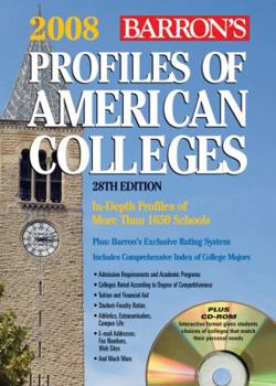 Paperback Profiles of American Colleges -- 2008: With CD-ROM [With CDROM] Book