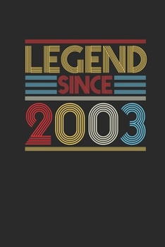 Paperback Legend Since 2003: Graph Paper Notebook (6" x 9" - 120 pages) Birthday Themed Notebook for Daily Journal, Diary, and Gift Book