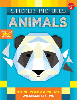 Paperback Sticker Pictures: Animals: Stick, Color & Create One Sticker at a Time! Book