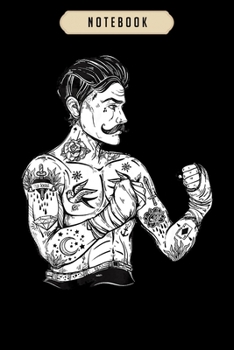 Notebook: Vintage boxing champion tattoo t boho ink fighter  journal|6x9(100 pages)Blank Lined Journal For kids, student, school, women, girls, boys, men, birthday gifts|Boxer gifts Notebook
