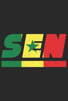 SEN: Senegal Notizbuch mit karo 120 Seiten in weiß. Notizheft mit der senegalesischen Flagge (German Edition)