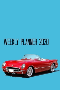 Paperback Weekly Planner 2020: Vintage calendar organizer for car enthusiasts Book Notepad Notebook Composition and Journal Gratitude Dot Diary Book