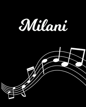 Paperback Milani: Sheet Music Note Manuscript Notebook Paper - Personalized Custom First Name Initial M - Musician Composer Instrument C Book