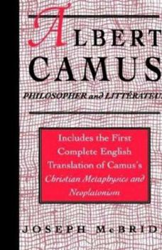 Hardcover Albert Camus: Philosopher and Littrateur Book