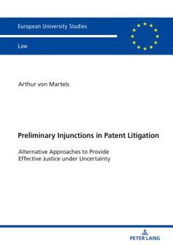 Paperback Preliminary Injunctions in Patent Litigation: Alternative Approaches to Provide Effective Justice Under Uncertainty Book