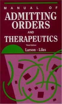 Paperback Manual of Admitting Orders and Therapeutics Book