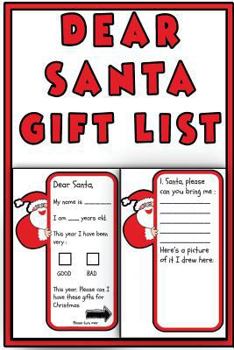 Dear Santa Gift List: Dear Santa Christmas gift list