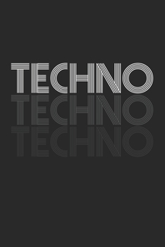 Techno: 6x9 Notebook ruled