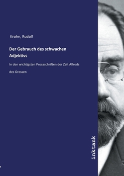 Paperback Der Gebrauch des schwachen Adjektivs [German] Book