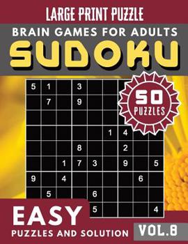 Paperback Easy SUDOKU: SUDOKU puzzle for memory Sudoku Quest for Adults & Seniors and Sudoku Solver (Sudoku Brain Games Puzzles Book Large Pr [Large Print] Book