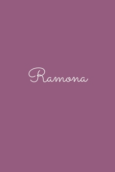 Ramona: notebook with the name on the cover, elegant, discreet, official notebook for notes, dot grid notebook,