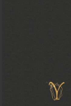 Paperback Y: Professional Personalized Gold Initial Y, Office or Home Journal with Dark Faux Leather-look Printed Cover Book