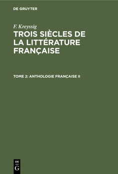 Hardcover Anthologie Française II [French] Book