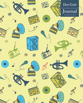 Paperback Dot Grid Journal: Notebook Planner with Retro Music Themed Cover Design Book