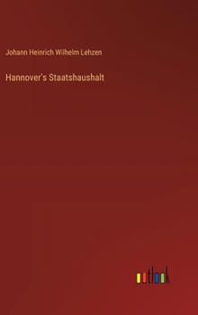 Hardcover Hannover's Staatshaushalt [German] Book