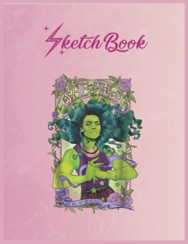SketchBook: Marvel Shehulk Vintage Floral Design Graphic Empty Notebook SketchBook Floral Flower Arts Notebook for Girls Teens Kids Journal Blank UnLined 110 Pages of 8.5x11 for Drawing and Painting