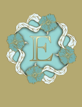 Paperback E: 100 Pages 8.5" X 11" Monogram Notebook College Ruled Line Paper Book