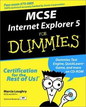 Paperback MCSE Internet Explorer 5 for Dummies? Book