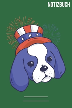 Notizbuch Liniert Amerika Hund: A5 Notizbuch / Notebook - 111 Seiten - Extra Kalender 2020 - Einzigartig - Liniert - Linien - Linie - Geschenk - Geschenkidee