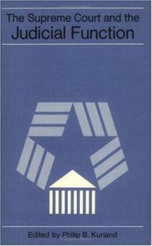 Paperback The Supreme Court and the Judicial Function Book