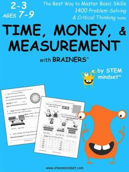 Paperback Time, Money, & Measurement with Brainers Grades 2-3 Ages 7-9 Book