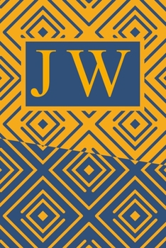 Paperback J W: Art Deco Initials J W Monogram Notebook, J W Monogrammed Journal Gift Book