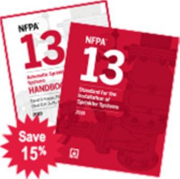 Hardcover NFPA 13, Installation of Sprinkler Systems and Handbook Set, 2019 Edition Book