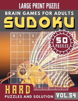 Paperback Hard Sudoku Large Print: suduko puzzle books for adults hard to extreme - Hard SUDOKU book for Expert - Large Print Sudoku Maths Book for Adult [Large Print] Book