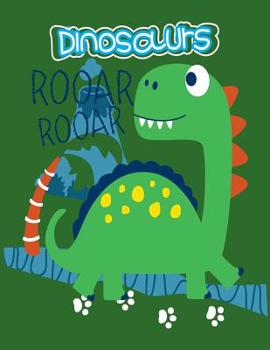 Paperback Dinosaurs Rooar Rooar: Primary Composition Notebook Story Paper - 8.5x11 - Grades K-2: Little dinosaur School Specialty Handwriting Paper Dot Book