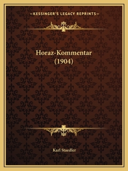 Paperback Horaz-Kommentar (1904) Book