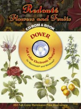 Paperback Redoute Flowers and Fruits [With CDROM] Book