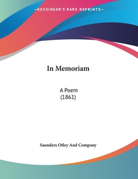 Paperback In Memoriam: A Poem (1861) Book