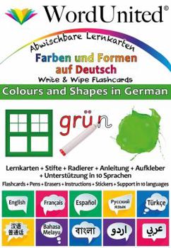 Loose Leaf Colours and Shapes in German: Write & Wipe Flashcards (English, French, German and Spanish Edition) Book