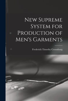 Paperback New Supreme System for Production of Men's Garments Book
